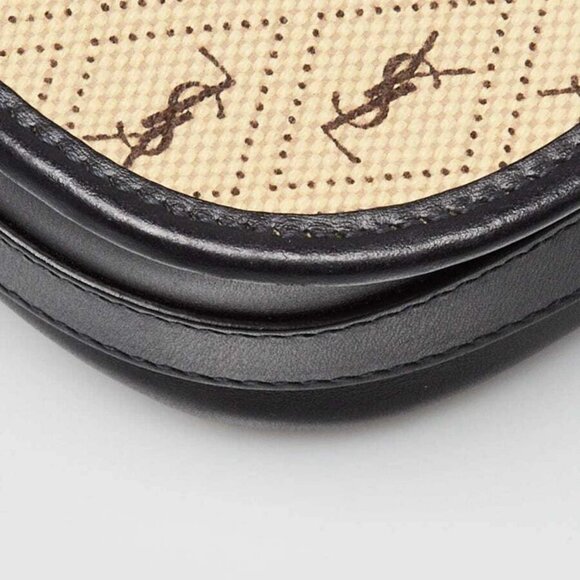 Yves Saint Laurent Beige Canvas Monogram Satchel Crossbody Bag - Picture 4 of 11